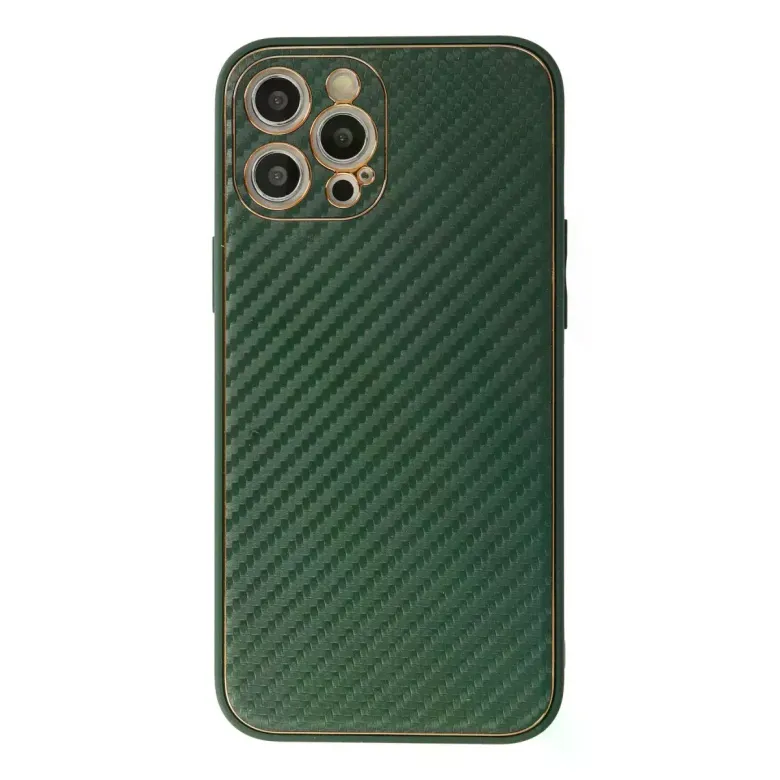 iPhone 12 Pro Max Kılıf Coco Karbon Silikon - Yeşil