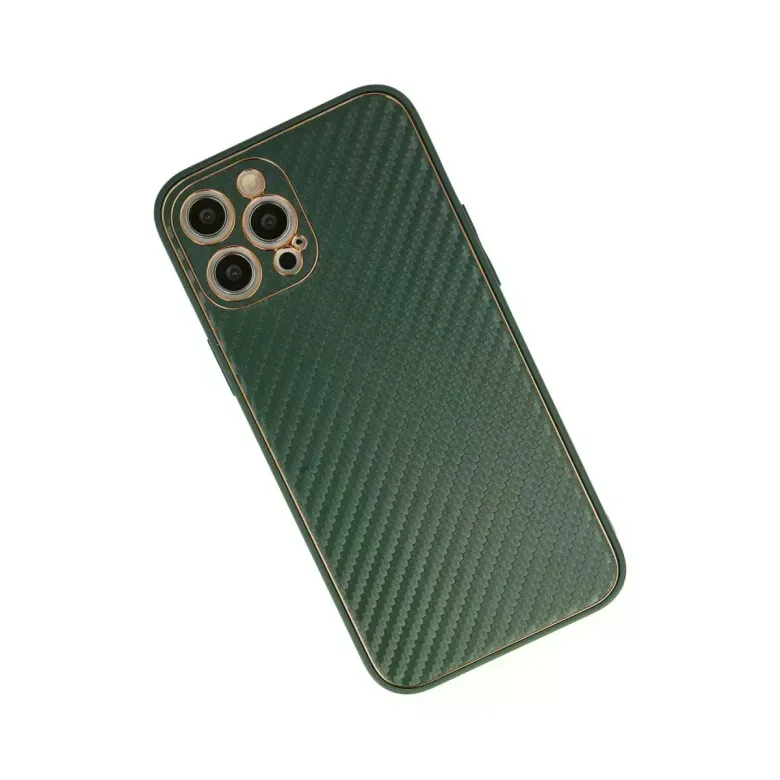 iPhone 12 Pro Max Kılıf Coco Karbon Silikon - Yeşil