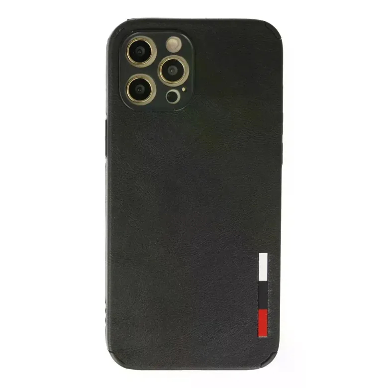 iPhone 12 Pro Max Kılıf Loop Deri Silikon - Siyah