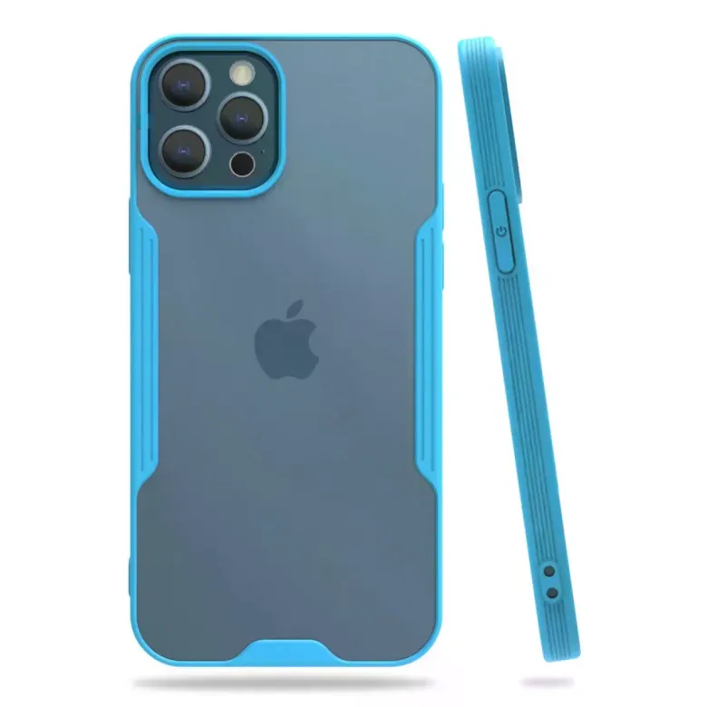 İphone 12 Pro Max Kılıf Platin Silikon - Mavi