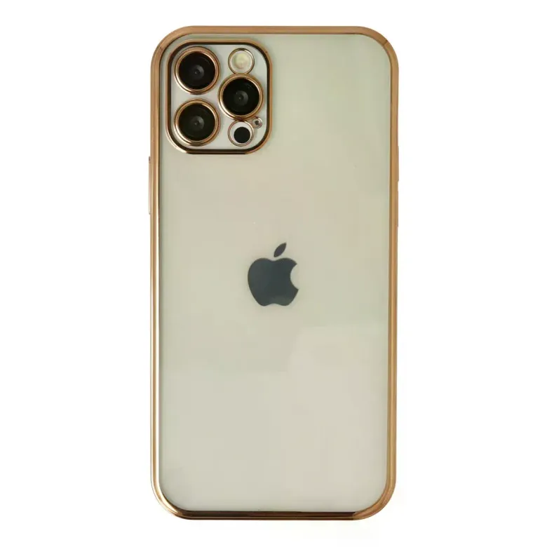 iPhone 12 Pro Max Kılıf Razer Lensli Silikon - Gold