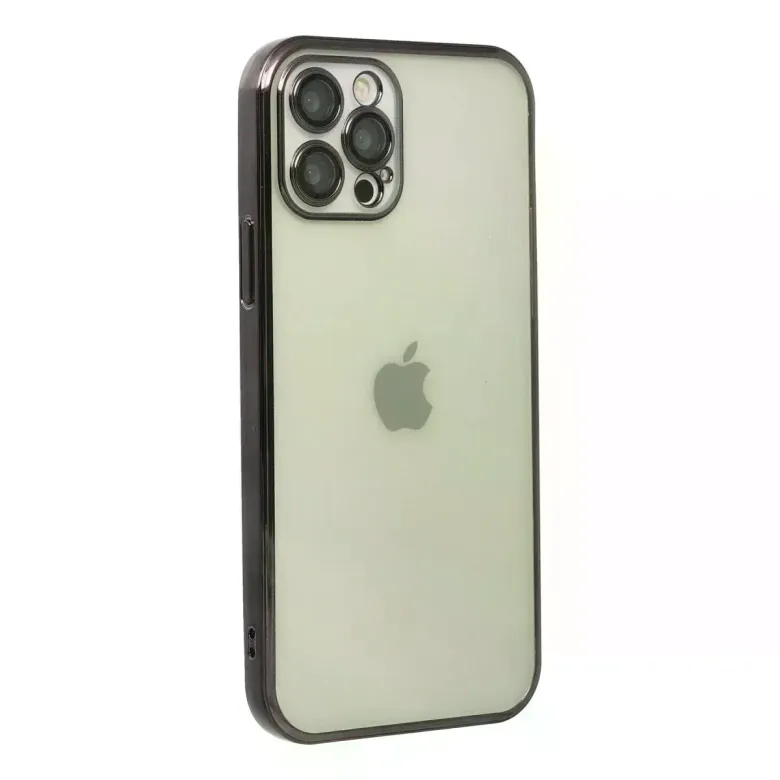 iPhone 12 Pro Max Kılıf Razer Lensli Silikon - Siyah
