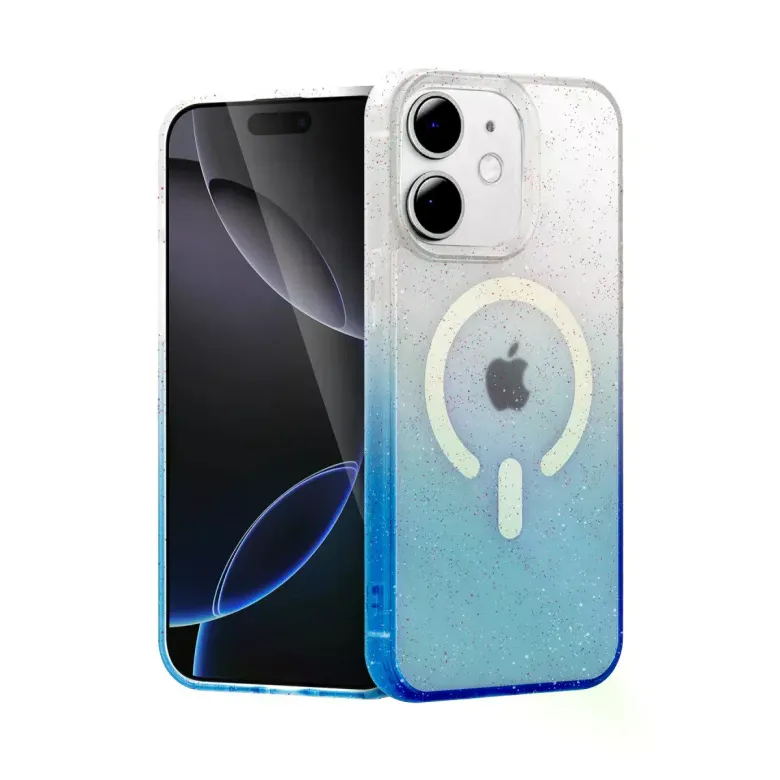 İphone 12 Pummel Shiny Magsafe Kapak - Mavi