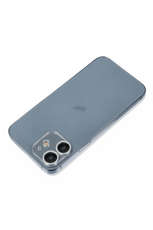 iPhone 12 Shine Kamera Lens Koruma Cam - Gümüş