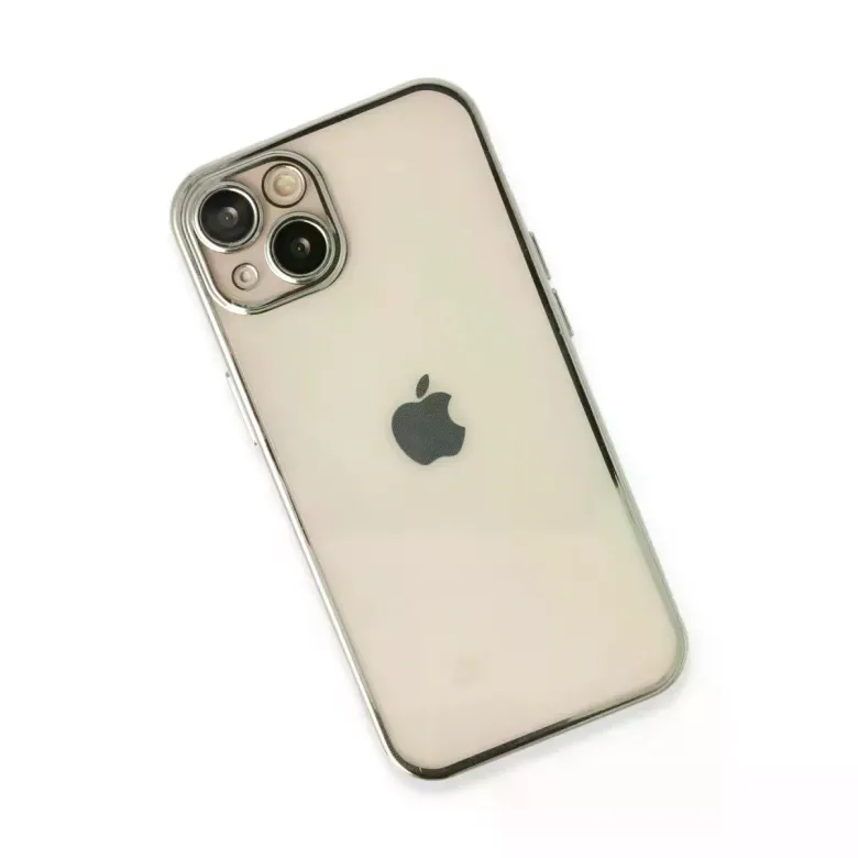 İphone 13 Kılıf Razer Lensli Silikon - Gümüş