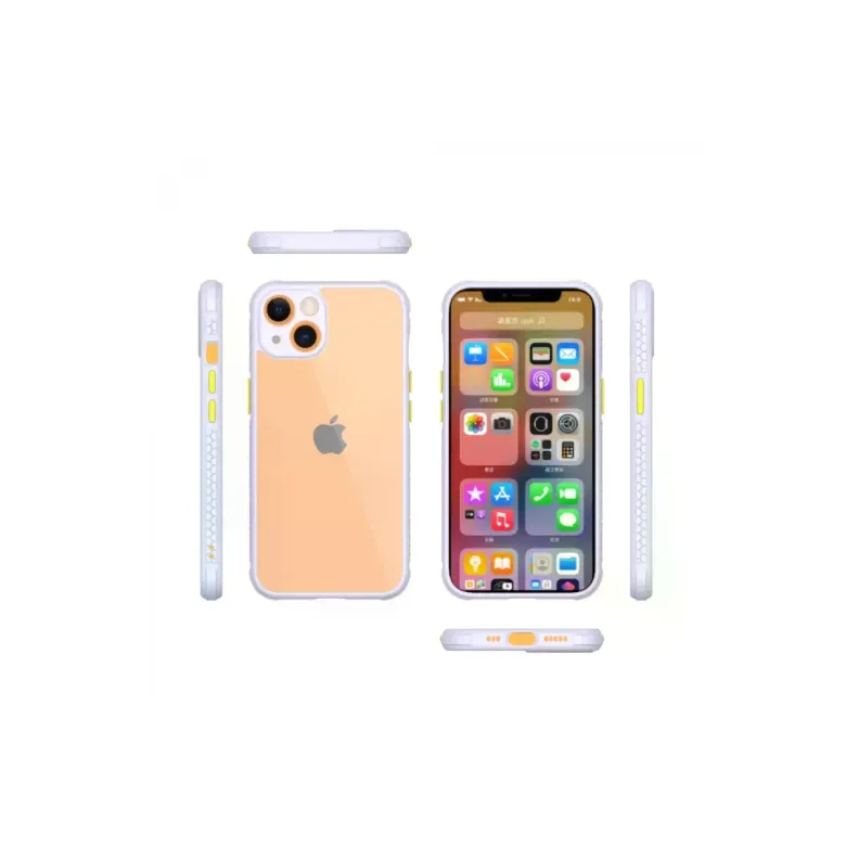 İphone 13 Mini Kılıf Miami Şeffaf Silikon - Lila