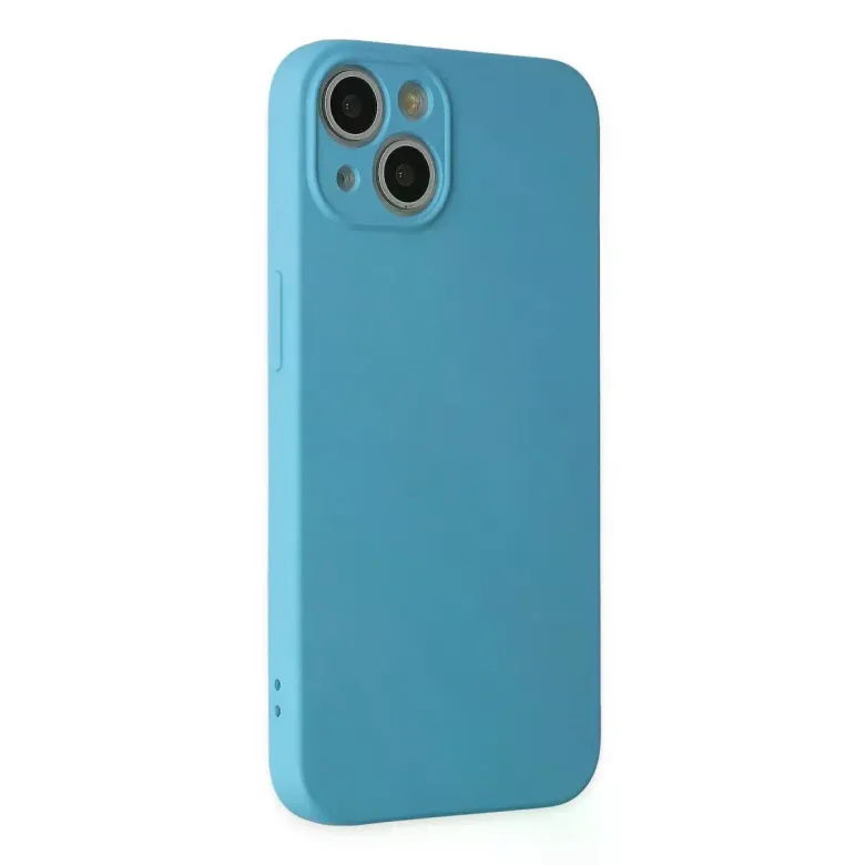 İphone 13 Mini Kılıf Nano İçi Kadife Silikon - Mavi