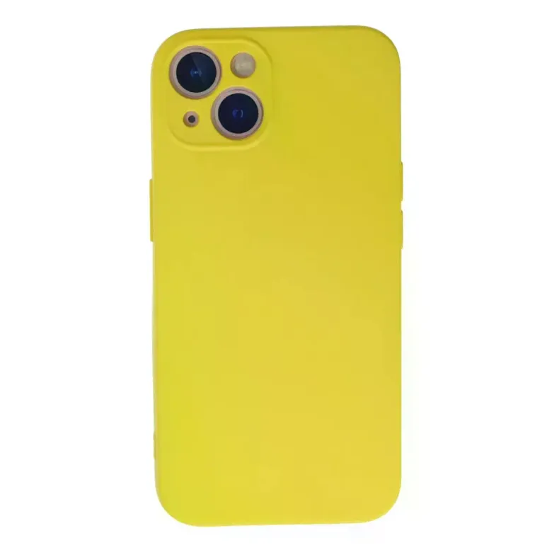 İphone 13 Mini Kılıf Nano İçi Kadife Silikon - Sarı