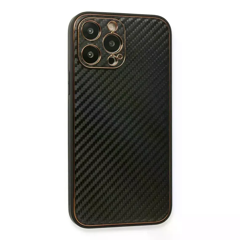 İphone 13 Pro Kılıf Coco Karbon Silikon - Siyah