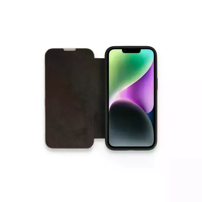 iPhone 13 Pro Kılıf Dolpin Kapaklı - Siyah