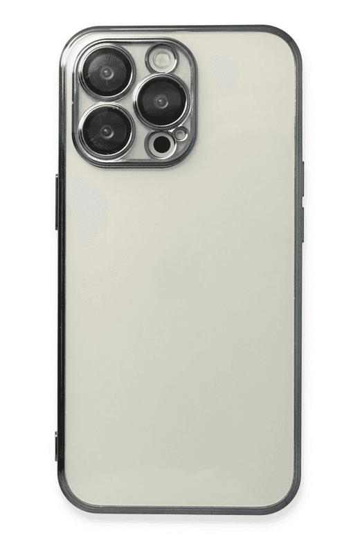 iPhone 13 Pro Kılıf Lensli Silikon - Siyah