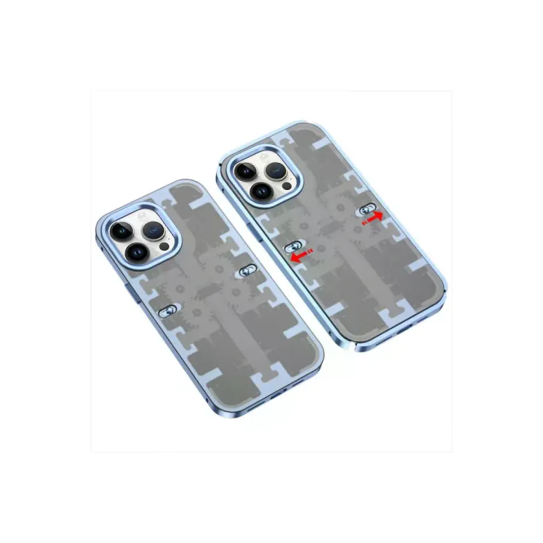 iPhone 13 Pro Kılıf Mekanik Bumper Kapak - Mavi