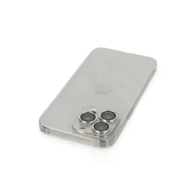 iPhone 13 Pro Max Kılıf Luko Lens Silikon - Gümüş