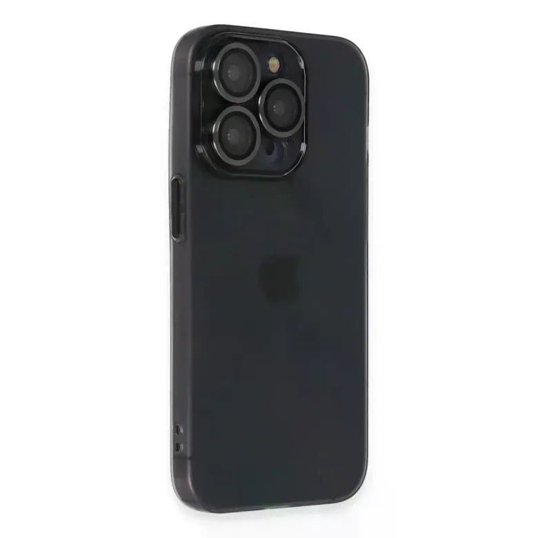 iPhone 13 Pro Max Kılıf Luko Lens Silikon - Siyah