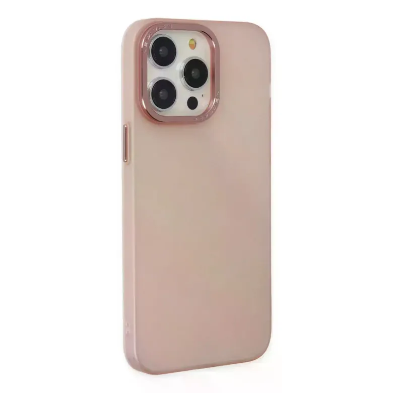 iPhone 13 Pro Max Kılıf Modos Metal Kapak - Pembe