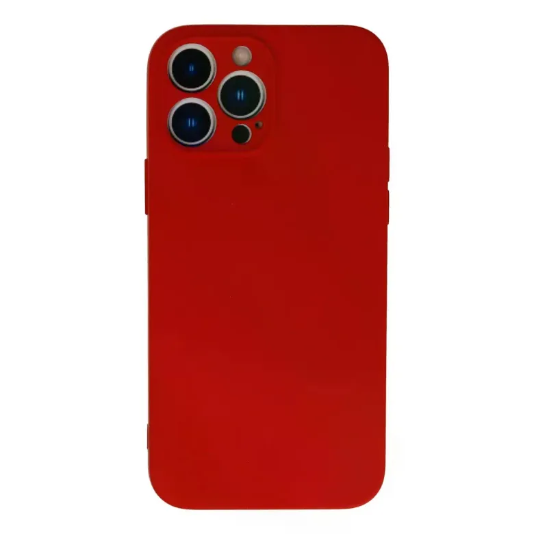 İphone 13 Pro Max Kılıf Nano İçi Kadife Silikon - Kırmızı