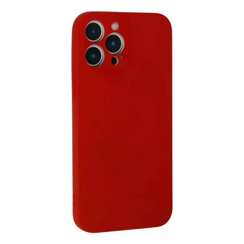 İphone 13 Pro Max Kılıf Nano İçi Kadife Silikon - Kırmızı