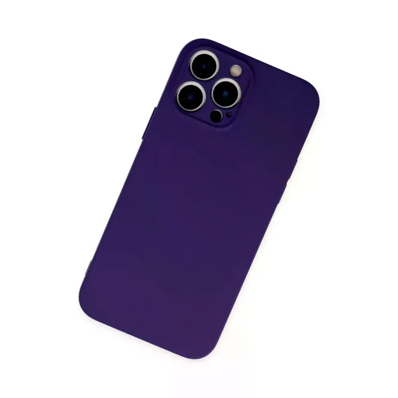 İphone 13 Pro Max Kılıf Nano İçi Kadife Silikon - Mor