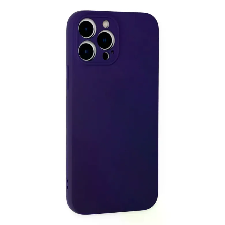 İphone 13 Pro Max Kılıf Nano İçi Kadife Silikon - Mor