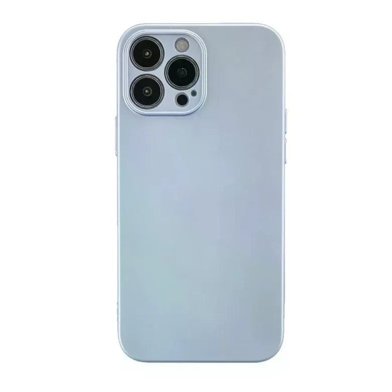 İphone 13 Pro Max Kılıf Nano İçi Kadife Silikon - Sky Blue