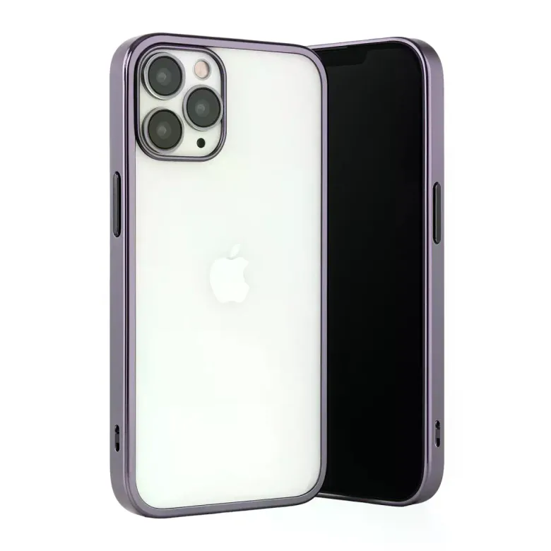 İphone 13 Pro Max Kılıf Razer Lensli Silikon - Mor