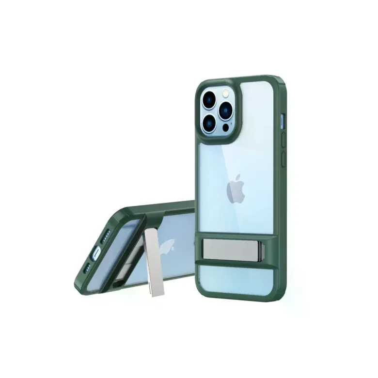iPhone 13 Pro Max Kılıf Rolet Stand Kapak - Yeşil