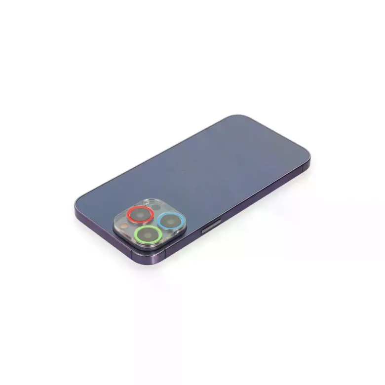 İphone 13 Pro Renkli Kamera Lens Koruma Cam - Mavi-yeşil