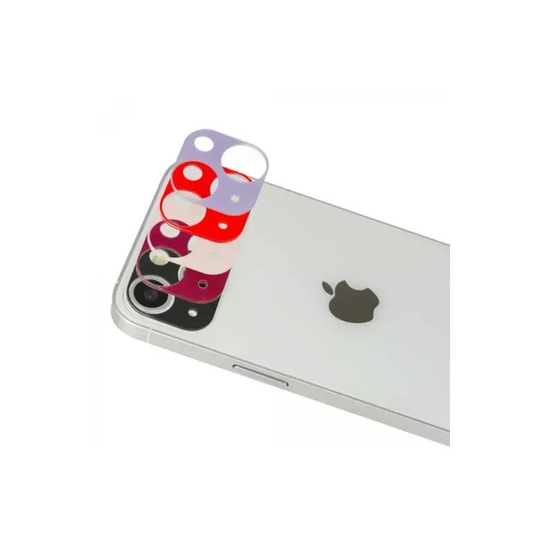 İphone 13 Rainbow Kamera Lens Koruma Cam - Kırmızı