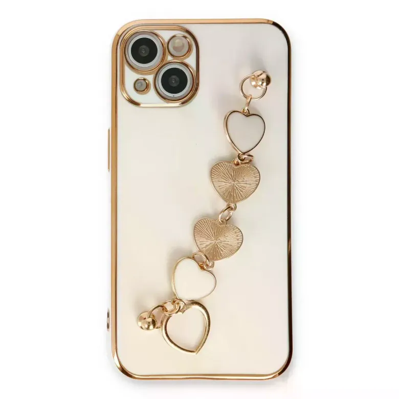 iPhone 14 Kılıf Esila Silikon - Beyaz