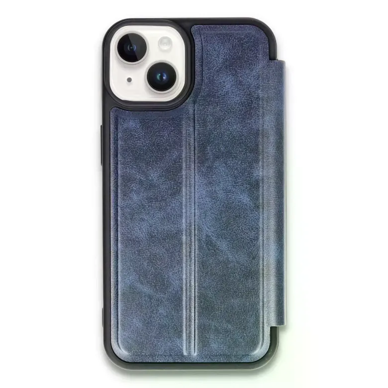 İphone 14 Kılıf Flip Cover - Lacivert
