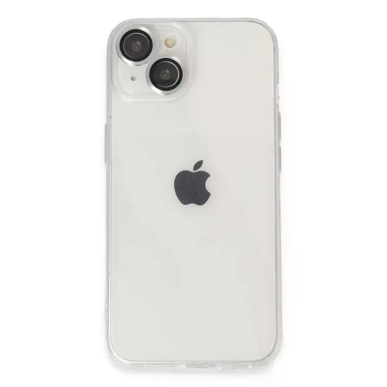 iPhone 14 Kılıf Luko Lens Silikon - Gümüş