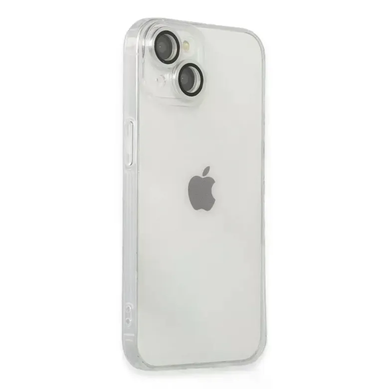 iPhone 14 Kılıf Luko Lens Silikon - Gümüş