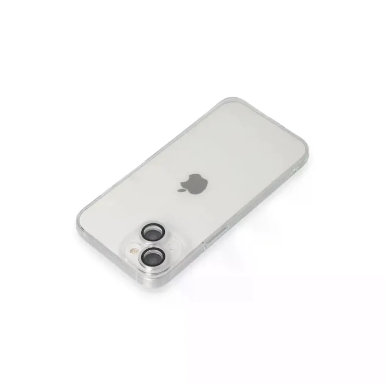 iPhone 14 Kılıf Luko Lens Silikon - Gümüş