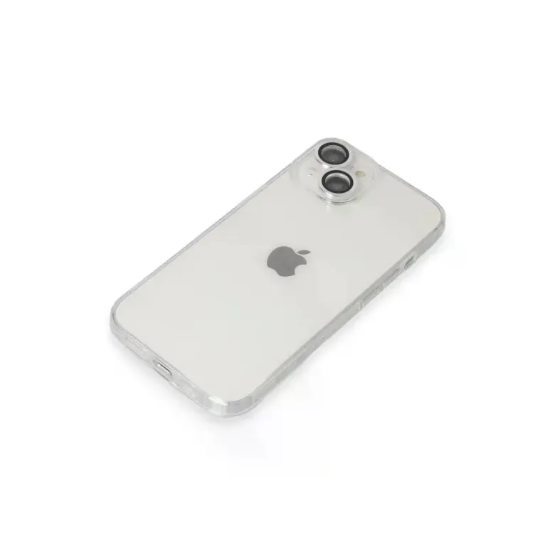 iPhone 14 Kılıf Luko Lens Silikon - Gümüş