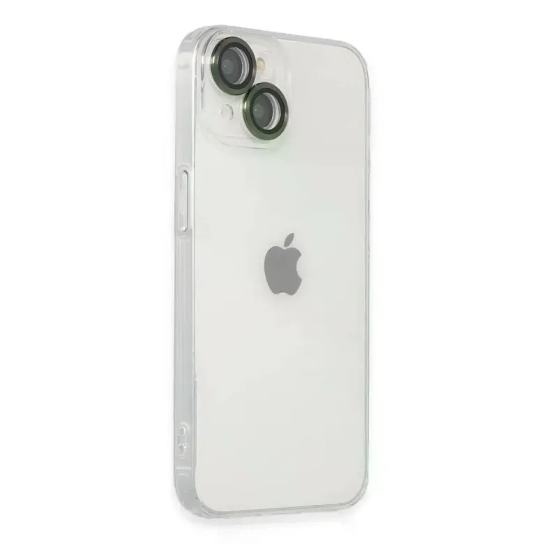 iPhone 14 Kılıf Luko Lens Silikon - Yeşil