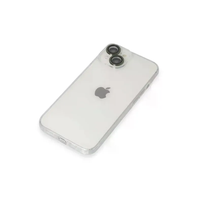 iPhone 14 Kılıf Luko Lens Silikon - Yeşil