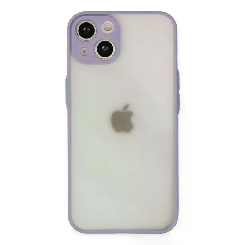 iPhone 14 Kılıf Montreal Silikon Kapak - Mor