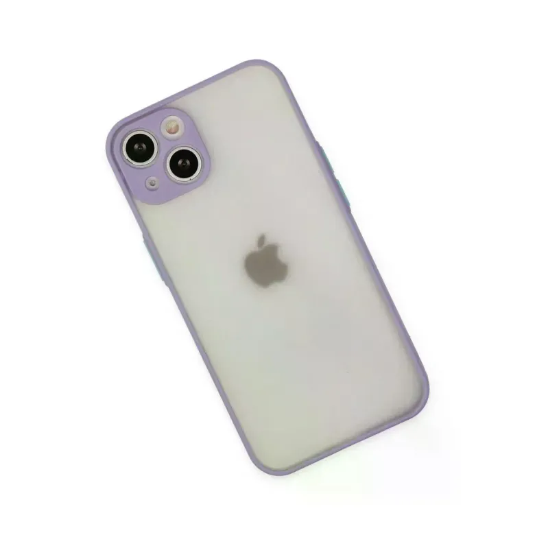 iPhone 14 Kılıf Montreal Silikon Kapak - Mor