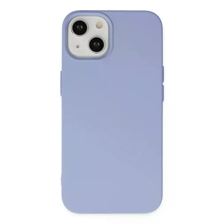 iPhone 14 Kılıf Nano içi Kadife Silikon - Lila