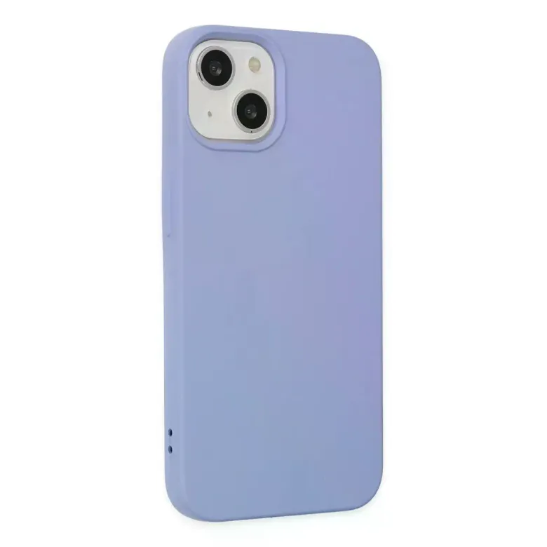 iPhone 14 Kılıf Nano içi Kadife Silikon - Lila