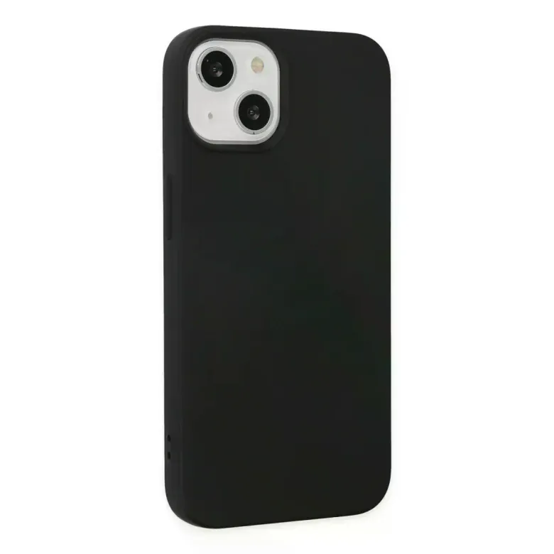 iPhone 14 Kılıf Nano içi Kadife Silikon - Siyah