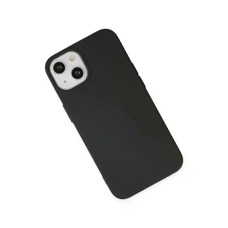 iPhone 14 Kılıf Nano içi Kadife Silikon - Siyah