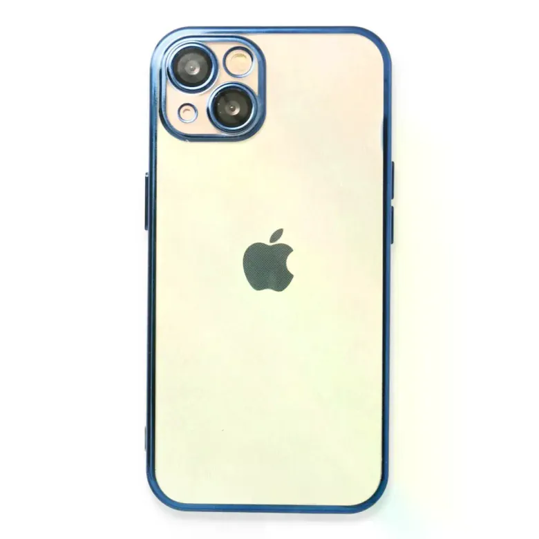 iPhone 14 Kılıf Razer Lensli Silikon - Açık Mavi