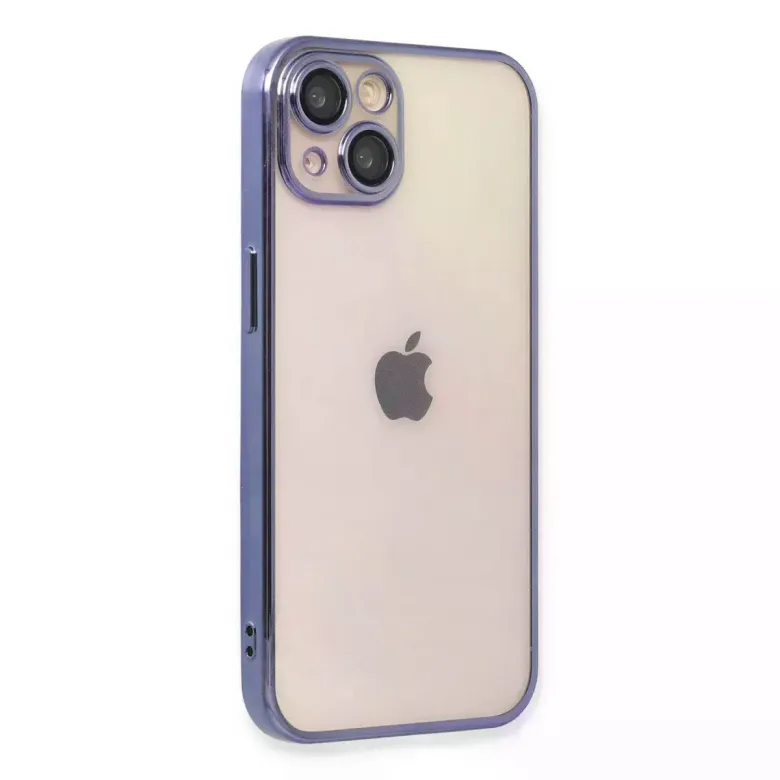 iPhone 14 Kılıf Razer Lensli Silikon - Mor
