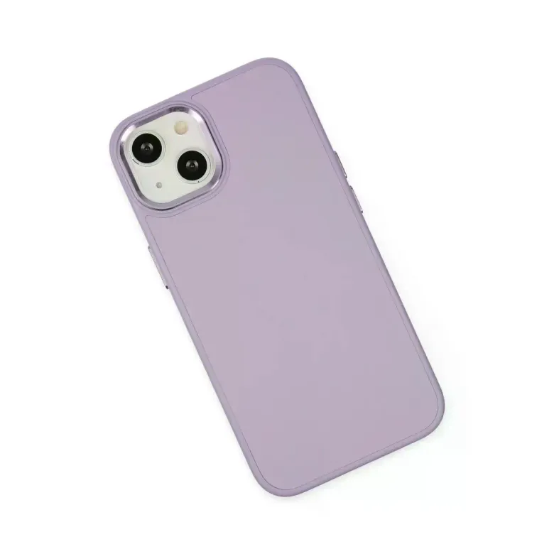 iPhone 14 Plus Kılıf Asya Deri Silikon - Lila