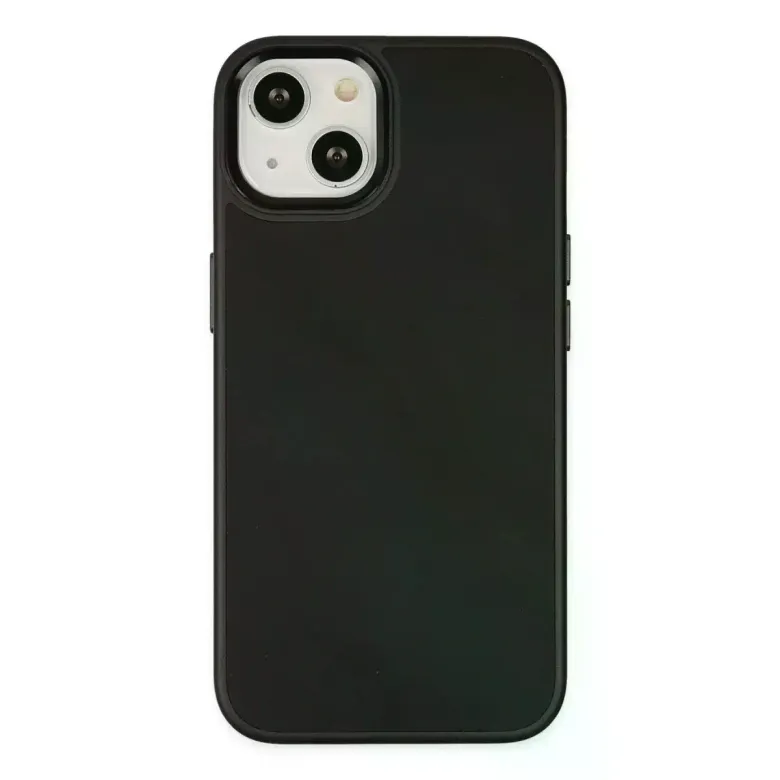 iPhone 14 Plus Kılıf Asya Deri Silikon - Siyah