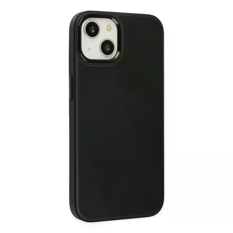 iPhone 14 Plus Kılıf Asya Deri Silikon - Siyah