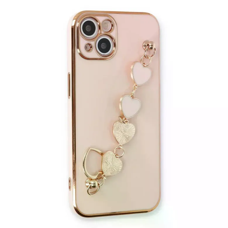 iPhone 14 Plus Kılıf Esila Silikon - Pudra