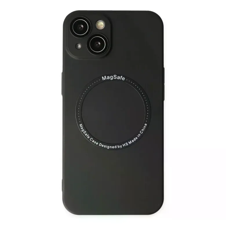 iPhone 14 Plus Kılıf Jack Magneticsafe Lens Silikon - Siyah