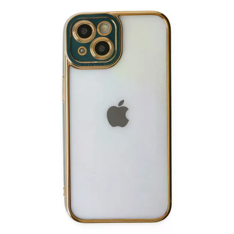 iPhone 14 Plus Kılıf Liva Lens Silikon - Yeşil